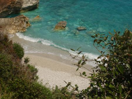 Greece - beach, ocean, water, greece, milopotams, rocks