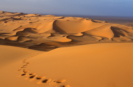 Murzuq Sand Dunes - colour, hills, orange, desert, desolate, sand, libya