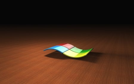 falling windows logo - windows, falling, microsoft, technology, sytem, computers, wood, internet, 3d, colors, sit