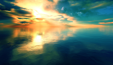 Colorful Dream - colorful, ocean, dream, sun