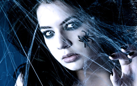 Spider - spider, girl, gothic, photo