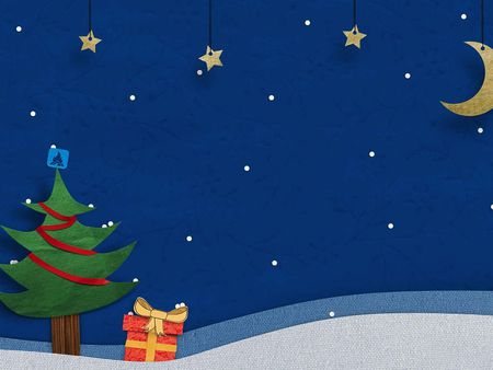 Christmas blue wallpaper - christmas, moon, holiday, blue, tree