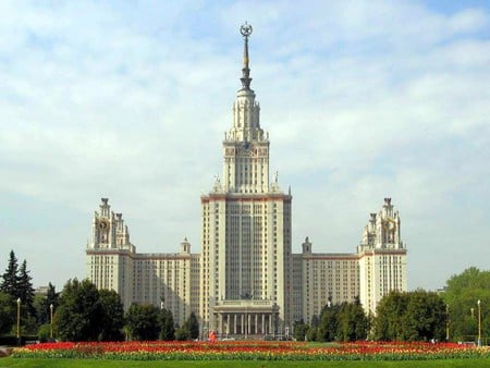 Moscow-State-University - university, moscow, beautiful, state, building