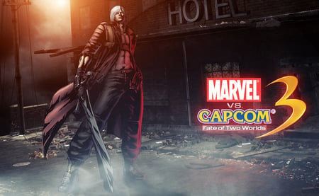 Dante Marvel vs Capcom 3 - capcom, may, devil, cry, red, dante, dmc, marvel, virgil, demon, half