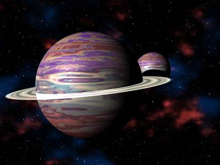 Space Planets - galaxies, ring, space planets, photo, art