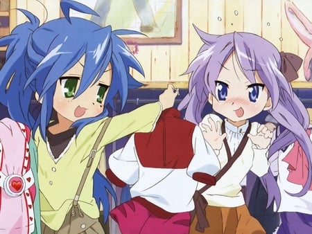 Lucky Star Konata and Kagami - lucky star, good friends, anime, konata, kagami