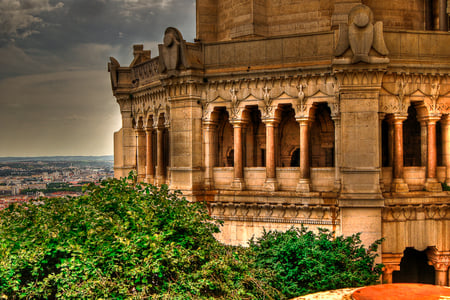 Lovely view - arches, view, old, city, france, architecture, lookout