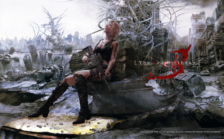 A sigh of relief - square, aya brea, parasite eve, battle, squareenic, square-enix, aya