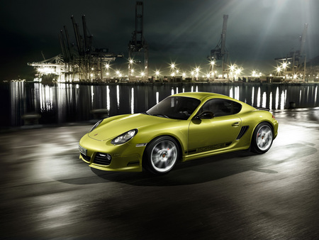 Porsche Cayman R - green, porsche, 2011, r