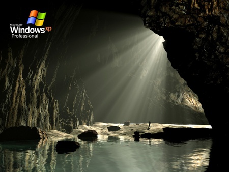 Grotto - stone, water, nature, windows, grotto