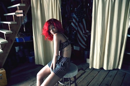 Rihanna - people, beautiful, singer, entertainment, rihanna, celebrity, music, red hair, songwriter, loud, actresses