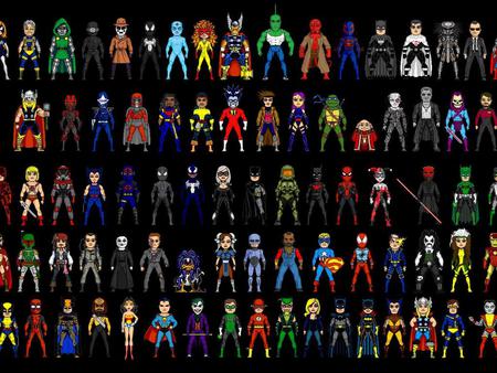 Super Heroes and Villain - comic, villain, hero, dc, super, marvel