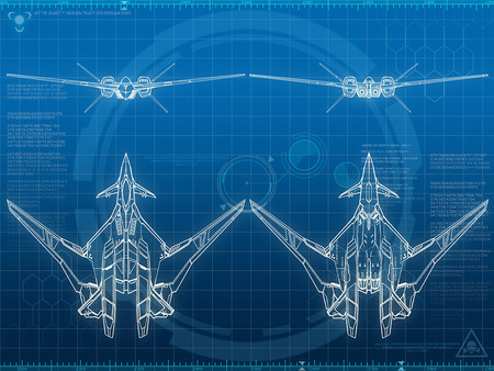 Airrivals - Bgear layout - kp armor, online game, bgear, armor, airplane, airrivals, layout, white, white lines, game, blue