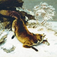 Fox in Snow by Gustave Courbet