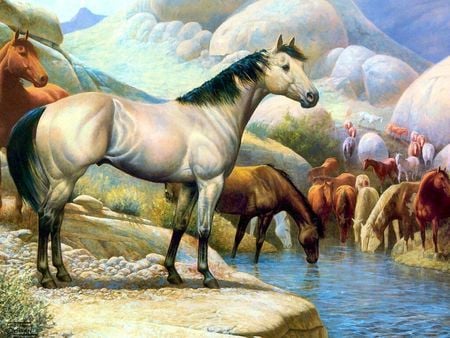 horses art