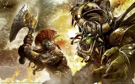 Warhammer Orc Fight