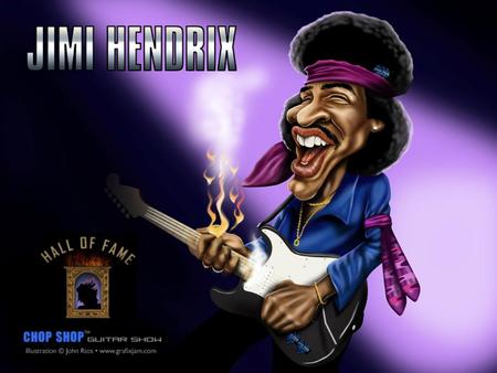 Jimi Hendrix Background - classic rock, drawing, art