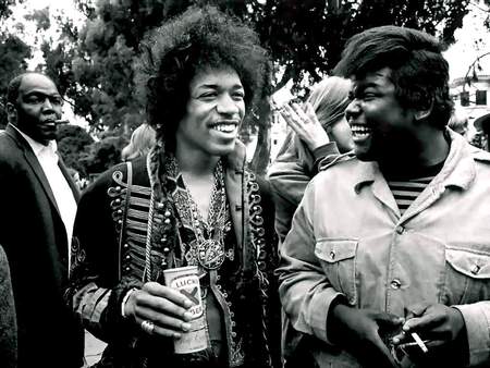 Hendrix and Buddy Miles - rock and roll, jimi hendrix, hendrix, photo, buddy miles