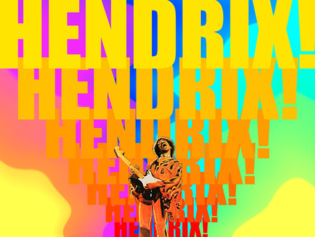 Jimi Hendrix - classic rock, guitar, colors