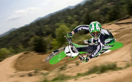 i see you - race, freestyle, motocross, bikes, kawasaki