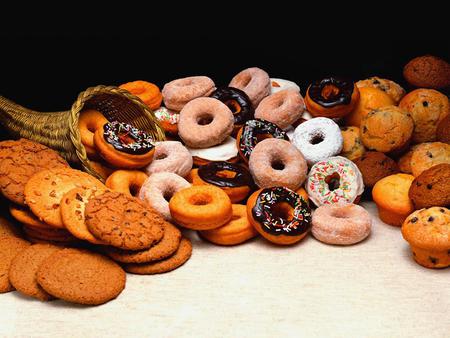 ANY ONE HUNGRY FOR A DOUGHNUT - colorful, sweet, doughnuts, tasty