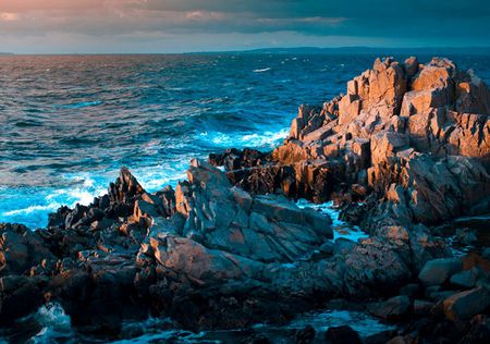 BEAUTIFUL PLANET - morning, sky, ocean, beach, sunny, rock