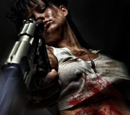 No Mercy - action, gun, blood, female