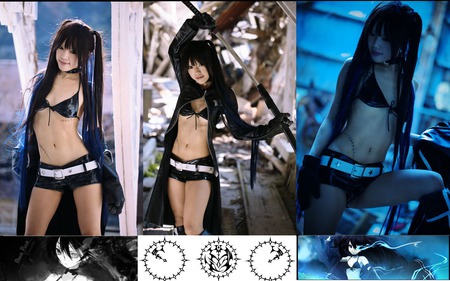 Black Rock Shooter Cosplay Wallpaper - pandora hearts, rock, shooter, wallpaper, cosplay, black, black rock shooter