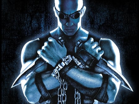 Riddick - vin diesel, chains, blades, movie, character