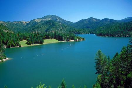 Lake - nature, sky, lake, trees, mountain