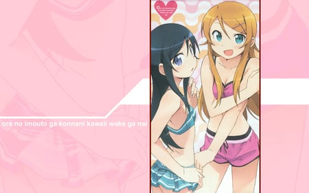 Imouto ga Konna ni Kawaii Wake ga Na - kirino, fondo sencillo, pink, bikini