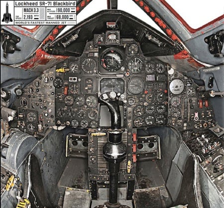 SR71 Blackbird - aircraft, cockpit, controls, sr71, blackbird