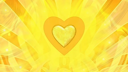 Let the Love flow - love, yellow, heart, flow, orange