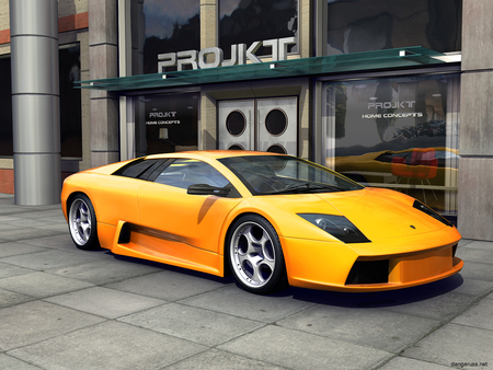 Lamborghini - style, sportcar, fast, design, 1600x1200, shiny, yellow, hd, car, lamborghini, speed