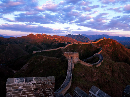 great-wall_of china - trees, great wall, blue, cloud, china, architecture