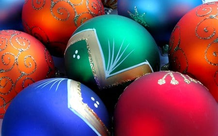 Christmas ball - colorful, bauble, ball, christmas