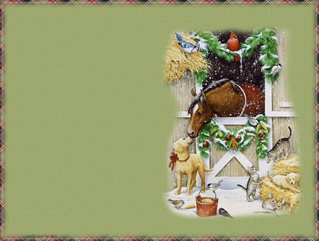 Xmas on the Farm - farm, horse, animals, decorations, christmas