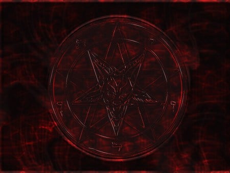 Pentagram Red Dawn - darkness, 666, religious symbols, pentagram