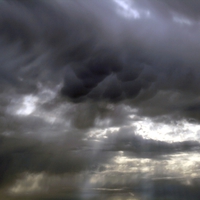 Mammatus Clouds and Sunrays