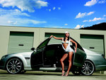 Hot-Car-Model-And-White-Car