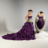 BEAUTIFUL BRIDE IN PURPLE DRESS