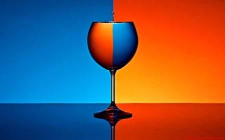 glass - orange, blue, glass, other