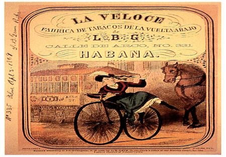 La Veloce - lady, folk art, bike, horse, cigar box, other