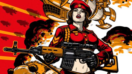 red hat - woman, gun, hat, red