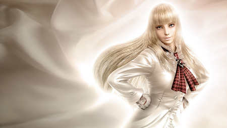 3D girl - blond, beauty, girl, 3d