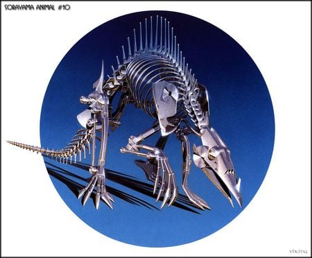 sorayama animal - steel, animal, painting, sorayama