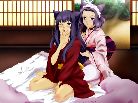 Good Mornin' - youkai, otome youkai zakuro, lily, mangaka, hoshino, otome, character, zakuro, series, susukihotaru