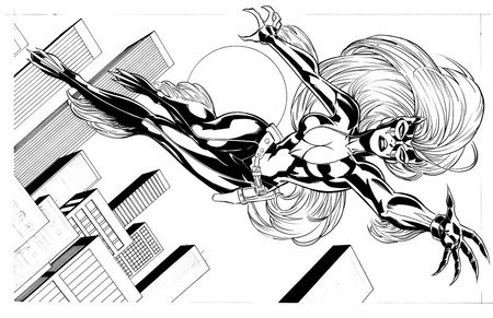 Black Cat - cute, comic, woman, super hero