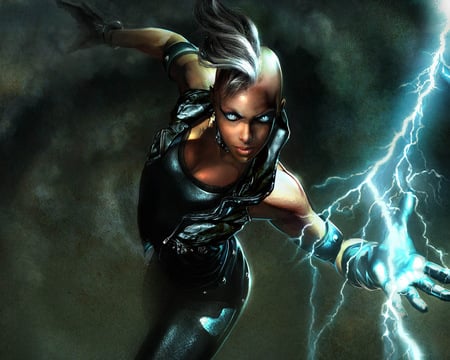 Storm - fan art, ultimate alliance, girl, movie, video game, storm, entertainment, action, marvel