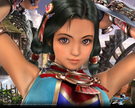 Cute Girl - beauty, girl, hair, soul calibur, video game, fighter, eye, hd, face, beautiful, sword, teen, cute